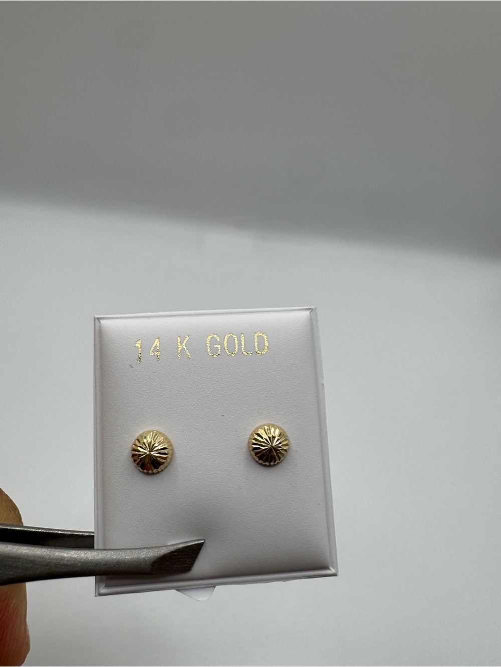 14K Gold Sunburst Stud Earrings - 5mm